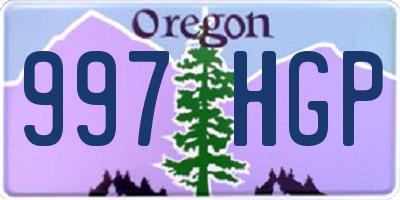 OR license plate 997HGP