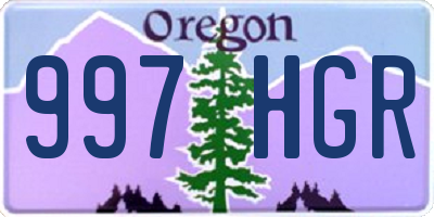 OR license plate 997HGR