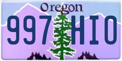 OR license plate 997HIO