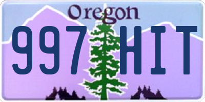 OR license plate 997HIT