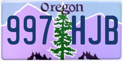 OR license plate 997HJB