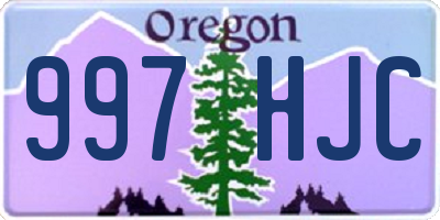 OR license plate 997HJC