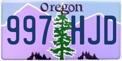 OR license plate 997HJD