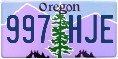 OR license plate 997HJE