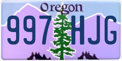 OR license plate 997HJG