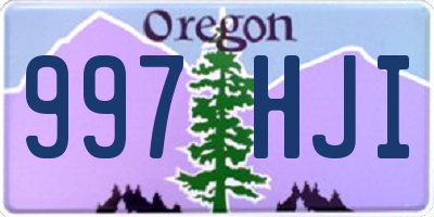 OR license plate 997HJI