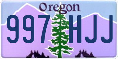 OR license plate 997HJJ