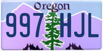 OR license plate 997HJL