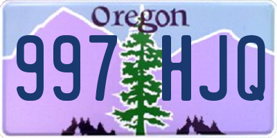 OR license plate 997HJQ