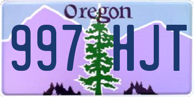 OR license plate 997HJT