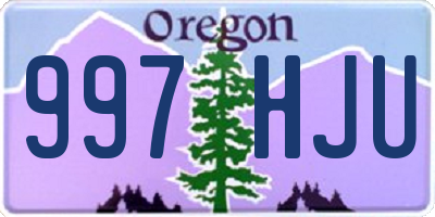 OR license plate 997HJU