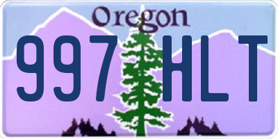 OR license plate 997HLT