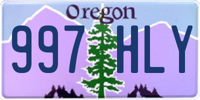 OR license plate 997HLY