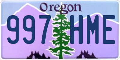 OR license plate 997HME