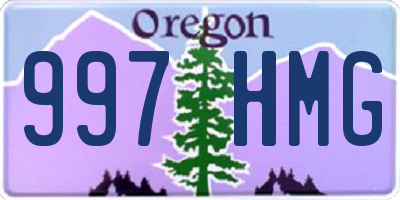 OR license plate 997HMG