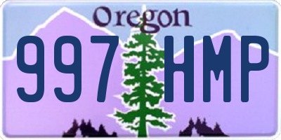 OR license plate 997HMP