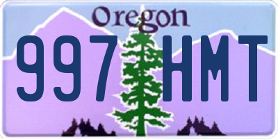 OR license plate 997HMT