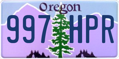 OR license plate 997HPR