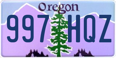 OR license plate 997HQZ