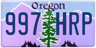 OR license plate 997HRP