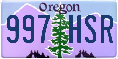 OR license plate 997HSR