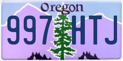 OR license plate 997HTJ