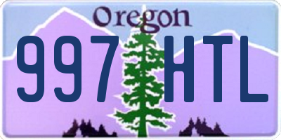 OR license plate 997HTL