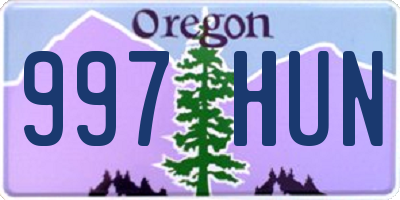 OR license plate 997HUN