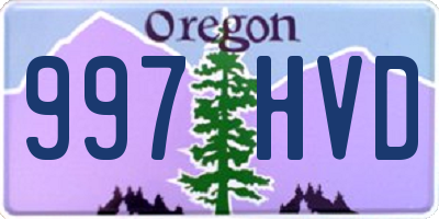 OR license plate 997HVD