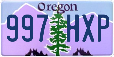 OR license plate 997HXP