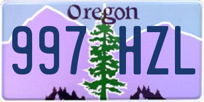 OR license plate 997HZL