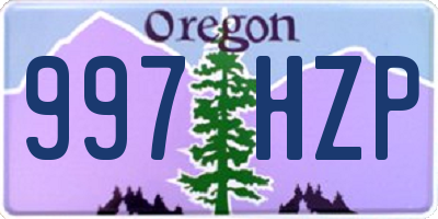 OR license plate 997HZP