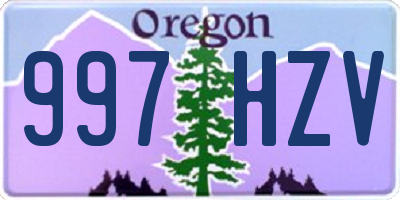 OR license plate 997HZV