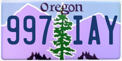 OR license plate 997IAY