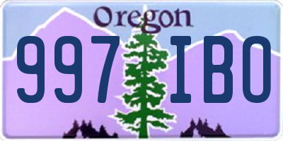 OR license plate 997IBO