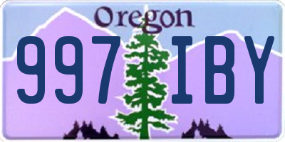 OR license plate 997IBY