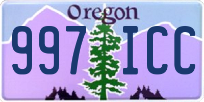 OR license plate 997ICC