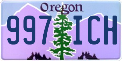 OR license plate 997ICH