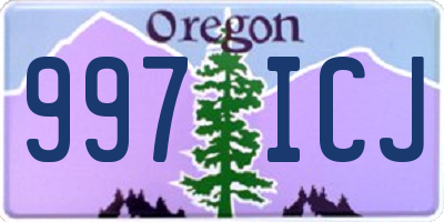 OR license plate 997ICJ