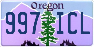 OR license plate 997ICL