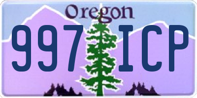 OR license plate 997ICP