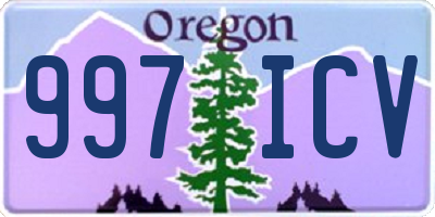 OR license plate 997ICV