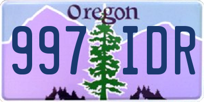 OR license plate 997IDR