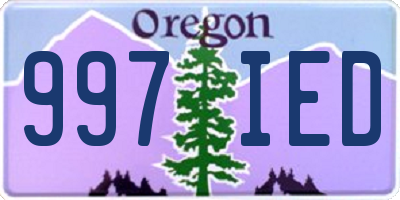 OR license plate 997IED