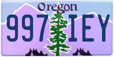 OR license plate 997IEY