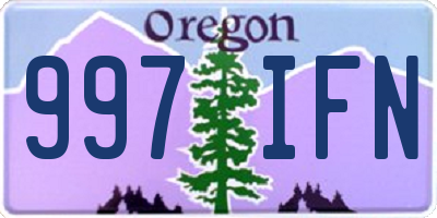 OR license plate 997IFN