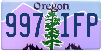 OR license plate 997IFP