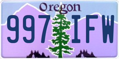 OR license plate 997IFW