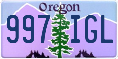 OR license plate 997IGL