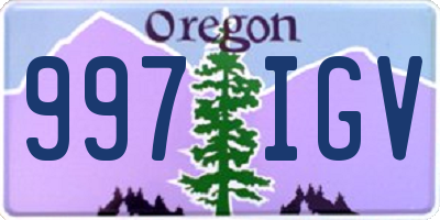 OR license plate 997IGV